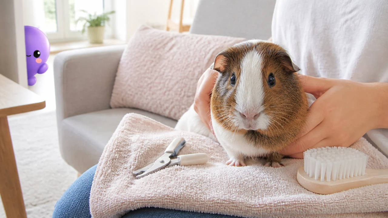 How to groom a guinea pigs?